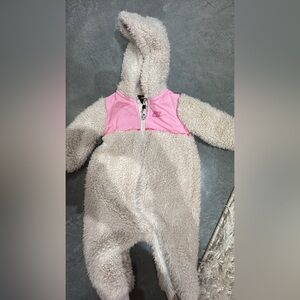 Nike Fleece Onesie in Pink and Cream